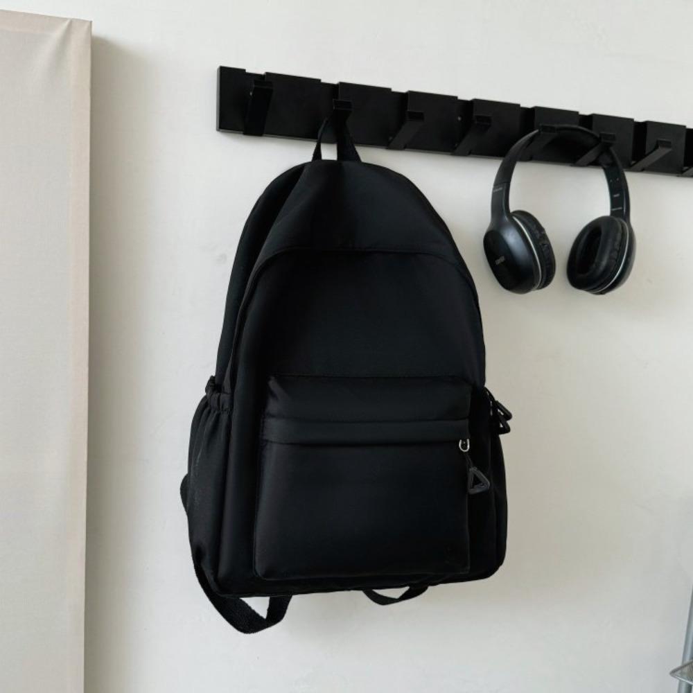 New backpack large-capacity solid color primary and secondary school student bag Korean version of versatile college style school bag