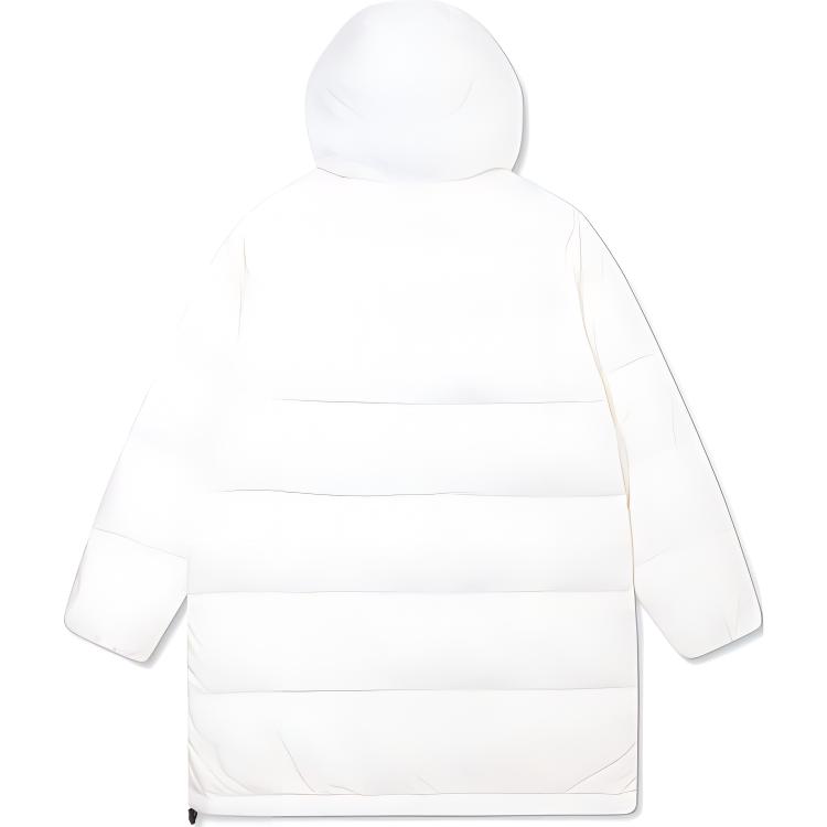 Levis FW22 Solid Color Mid-Length Hooded Down Jacket Women Outerwear White A3287-0001