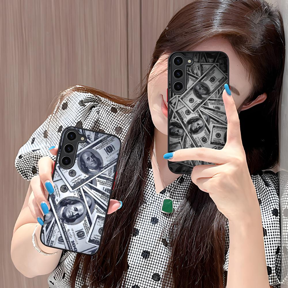 USD Dollar Silicone Mobile Phone Case for Samsung Galaxy S26 S25 S24 S23 S22 S21 Plus FE Ultra Colorful Cover