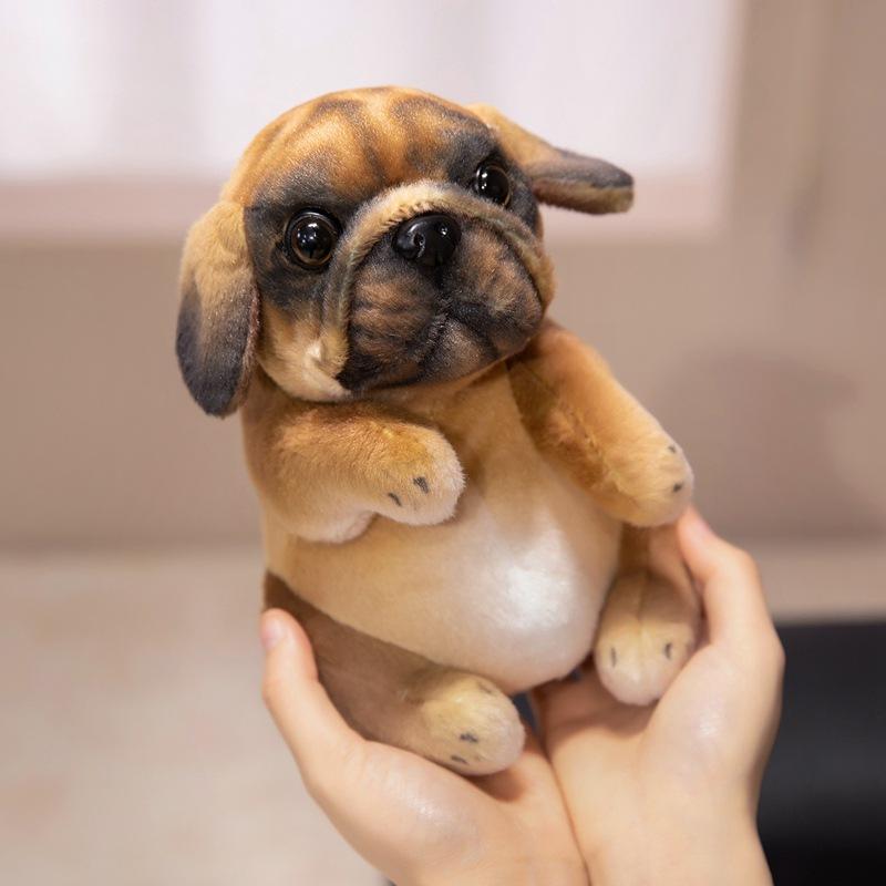 1Pcs Stuffed Doggy Cute Fluffy Plush Pet Room Decor Realistic Sitting Poodle Pug Puppy Plush Toys Children Birthday Gift
