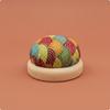 HalfRound Pincushion Wood Handmade Padded Craft Tool