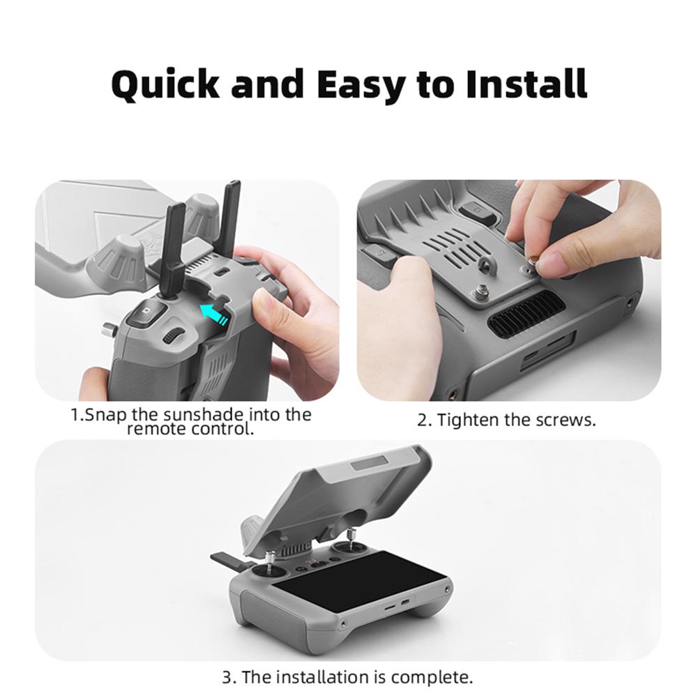 Foldable Sunhood Sunshade Sun Hood Screen Protection RC Sunshade Lightweight for DJI RC 2 Remote Control with Screen