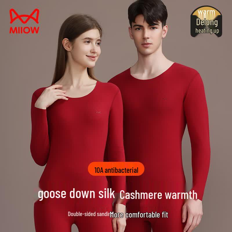 Mao Ren Women s Fleece-Lined German Velvet Thermal Set L