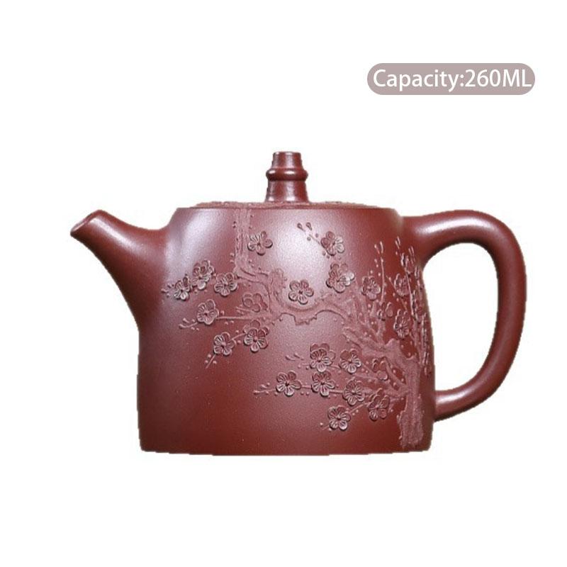 

260ml Chinese Yixing Purple Clay Teapots Tradition Handmade Plum Blossom Tea Pot Beauty Tea Infuser Kettle Raw Ore Zisha Teaware