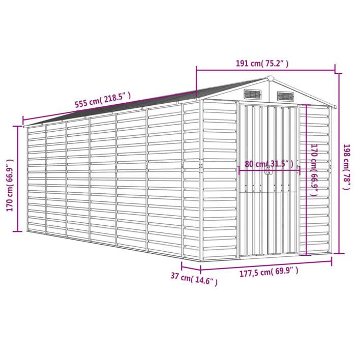VidaXL Abri de Jardin, Cabane à Outils avec Poignées, Remise à Outils avec Toit Inclinable, Abri de Rangement Terrasse, 3188269