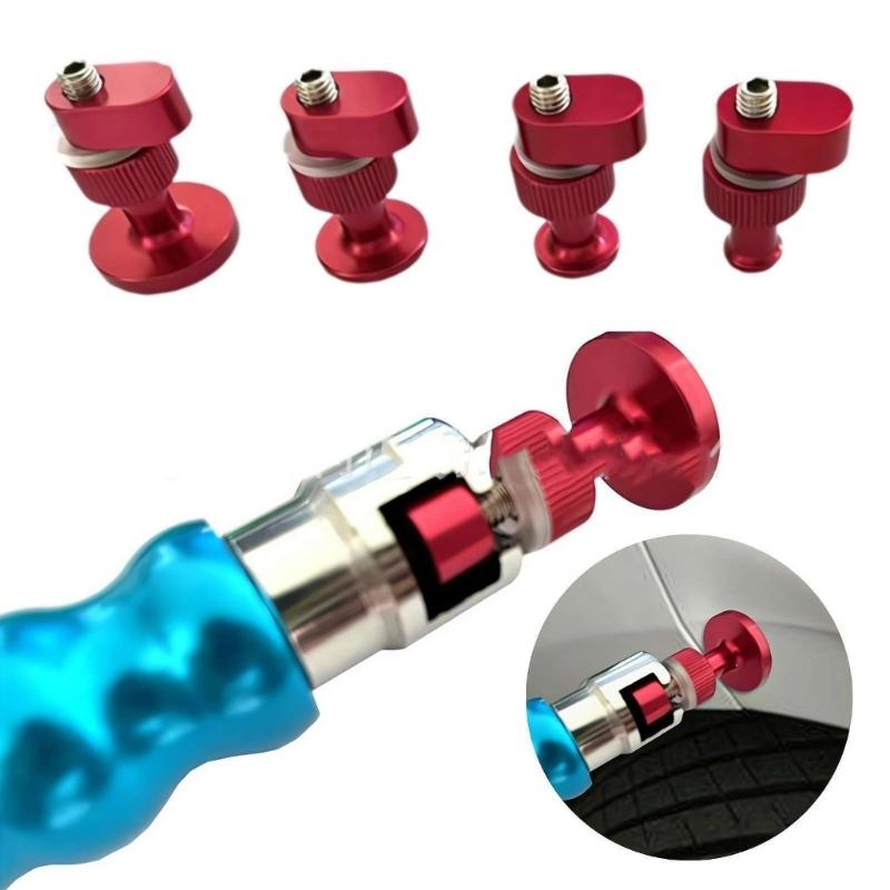 Paint Dent Fix Tool 4Pcs Glues Pulling Tabs Auto Body Paint Dent Repair Tool Dent Remover Hails Damage Fix