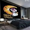 Diddl Custom Name Wall Tapestry Aesthetic Wall Hanging Printed Fabric Blanket Decorative Tapestries for Bedroom Living Room Home Decor