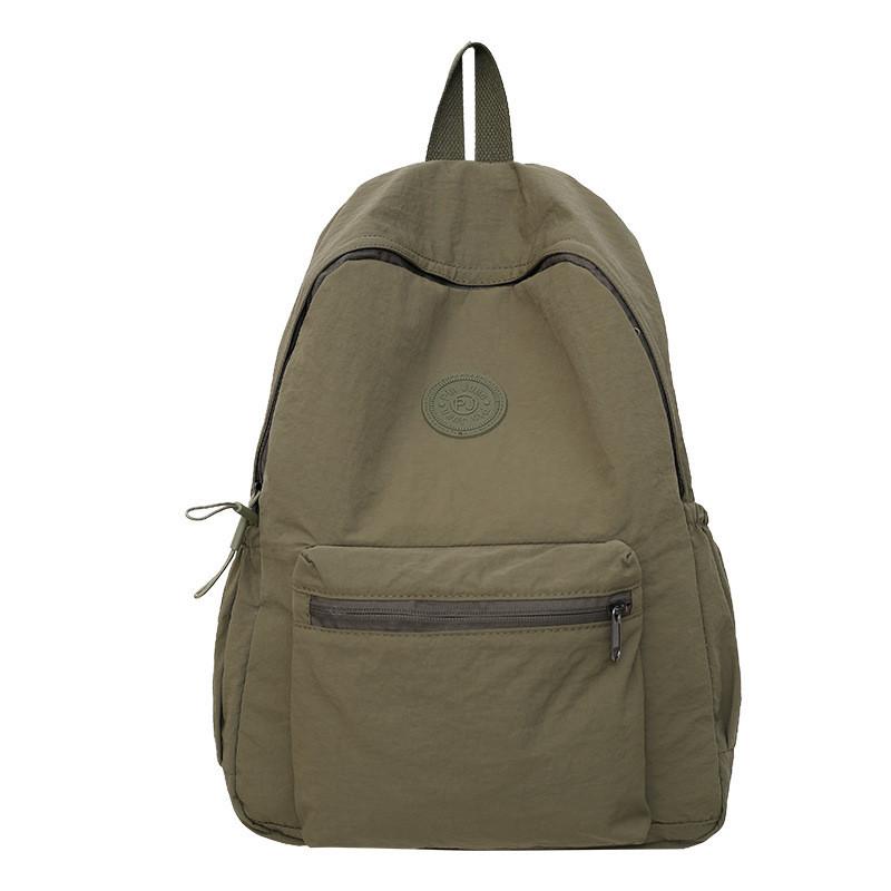 Foldable Simple Backpack With Solid Color And Letter Decoration Design Daily For