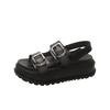 Platform sandals women's 2025 new summer versatile explosion super fire casual beach Velcro muffin Roman shoes