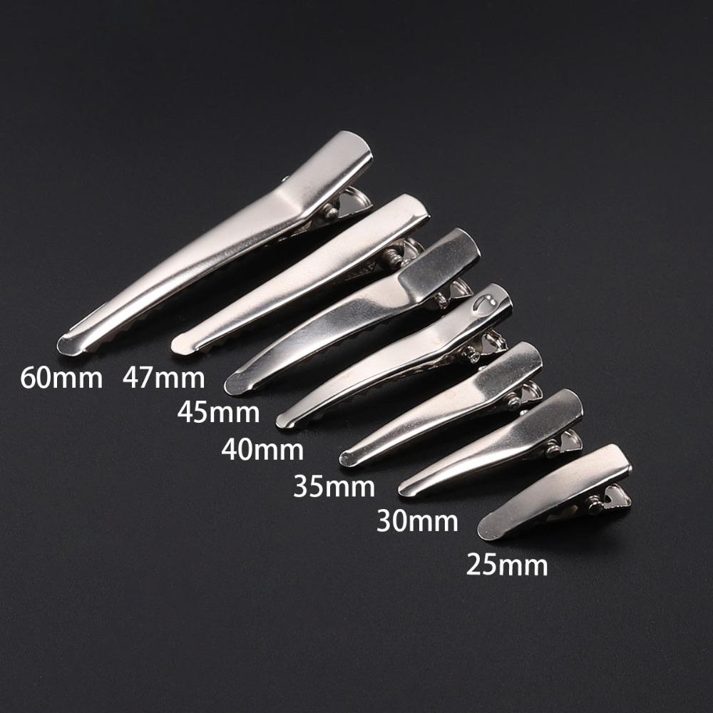20-50 Pezzi/lotto 25/30/40/45mm Base per Pinza per Capelli a Dente Singolo in Metallo a Coccodrillo Per Fai da Te Fermagli Gioielli Componenti Accessori