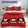 3pcs Custom Name Mafalda Set,Includes 1 Duvet Cover and 2 Pillowcases,All-season Bedroom Decor