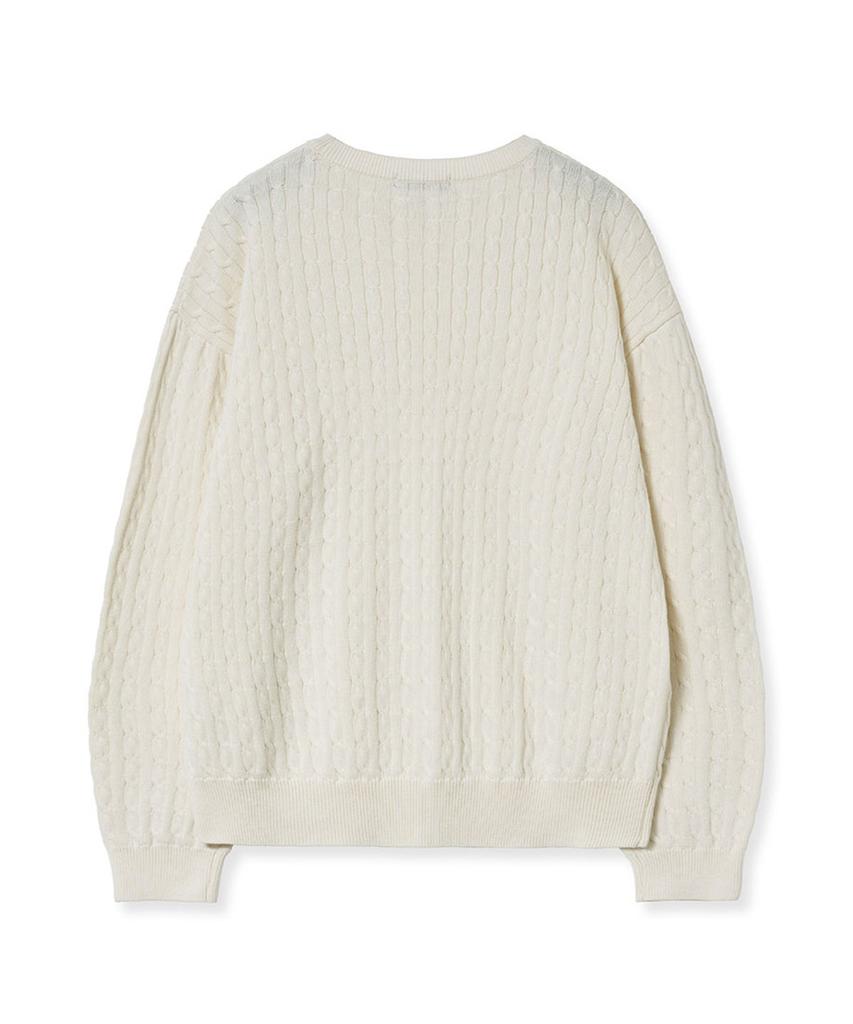 DREAMWORLD Cable Round Knit (Ivory)