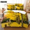 3D HD Scenic Quilt Cover Duvet Pillow Case bed Set Linen Woods Scene Forest King Queen Twin Single Double 3PCS 2PCS Home Textile