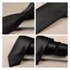 [Liroyal] Men's Formal Necktie, 8cm Wide, Black, Stain-Resistant, Water-Repellent, Classic, Simple, Easy Care, Washable, Ideal for Weddings,