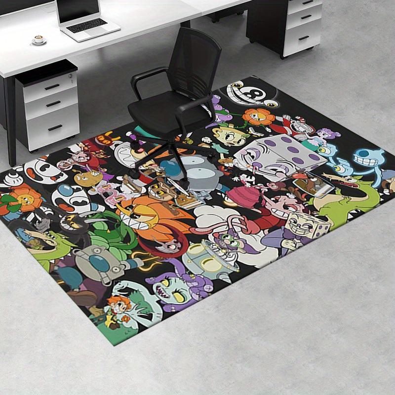 1pc Cuphead",Mugman",Art" Office Carpet Soft Polyester Non slip Machine Washable Indoor Carpet Livin