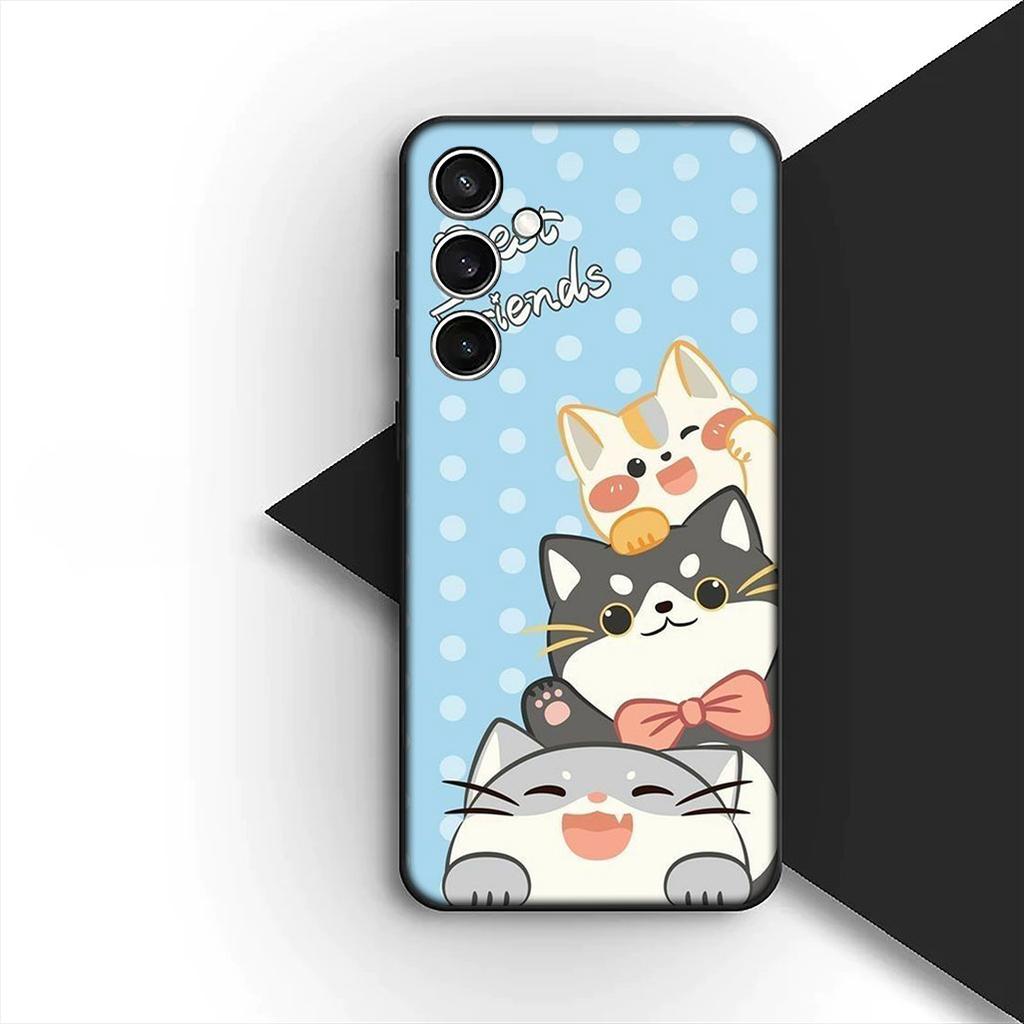 Soft Cover for Apple iPhone 17 Pro XS Max Air 6 7 8 Plus 5 + SE 2022 SE2 16E Casing Phone Case Comics Cat Meow Lovely