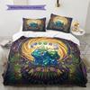 Bulbasaur Pattern Bedding Quilt Set Quilt Cover Pillowcase Home Decoration Birthday Gift (1 * duvet cover + 2 * pillowcase, without core)