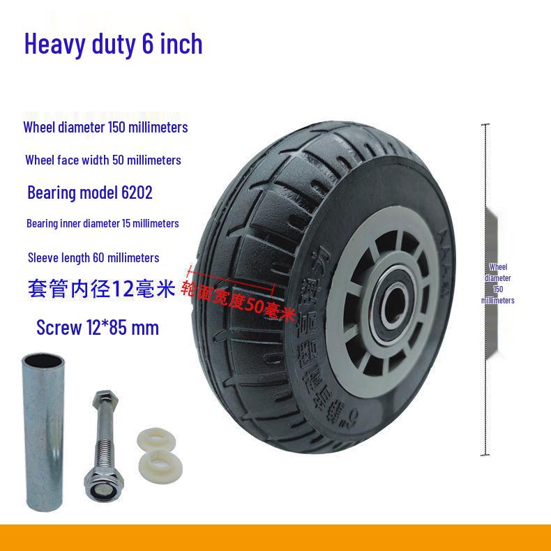 Silent Swivel Rubber Casters for Light To Heavy Duty: 3-8 Inch