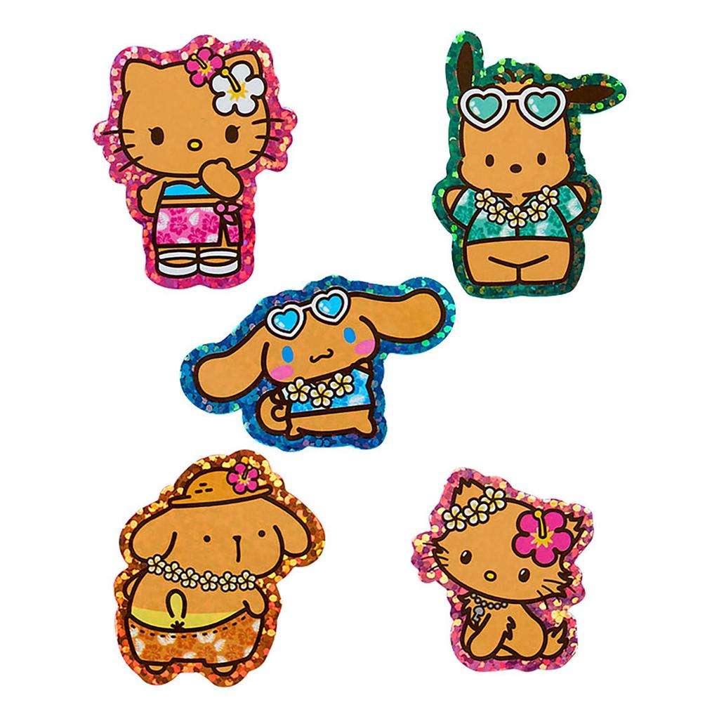 Sanrio Sticker Set Sanrio Characters PVC and Paper Stickers for Ages 3 and Up 485675 (Tokonatsu Vacation)