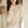 Women's Casual Hooded Cashmere Wool Knit Sweater - Pure Loose Fit Fashion for Spring, Autumn, and Winter