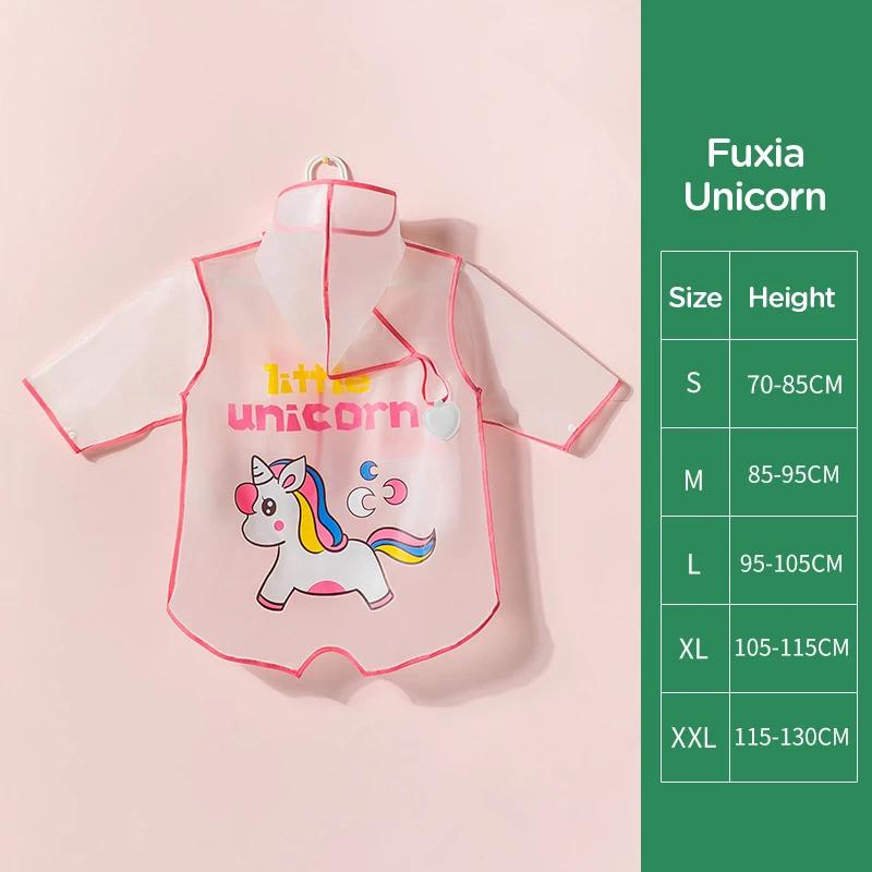 Children's Raincoat Boys And Girls Transparent Poncho Waterproof Kindergarten Rainwear Kids‘ EVA Raincoat With Storage Bag