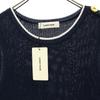 unused LAISSE PASSE Shoulder button No sleeve knit one piece 38 Navy Women Used