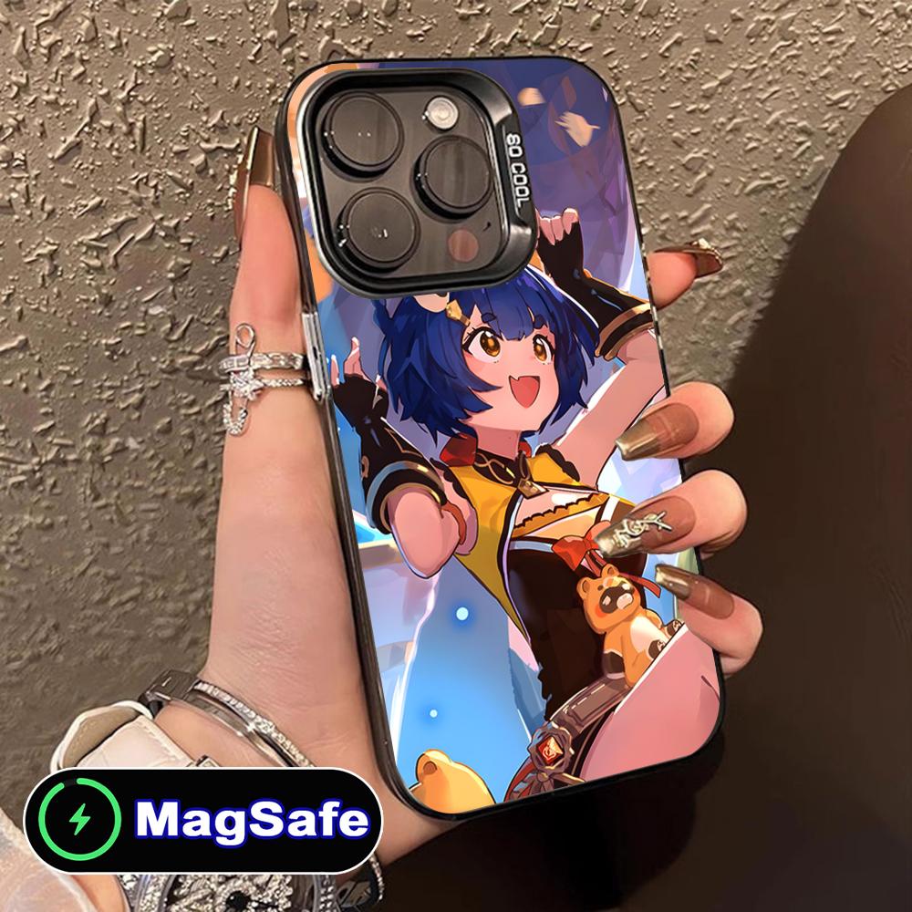 

Game GI Xiangling Translucent MagSafe Mobile Phone Case for iPhone 17 16 15 14 13 12 11 Air Pro Max Plus Colorful Cover iPhone 11