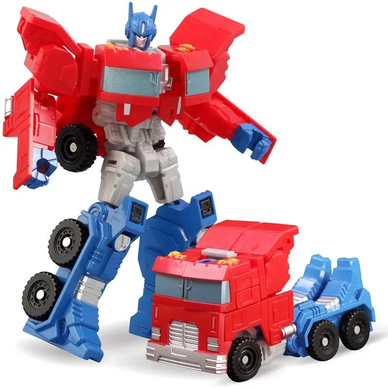 13CM Plastic Transformation Robot Cars Model Toys Kid Classic Robot Car Toys Action & Toy Figures Plastic Education Toys