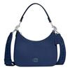 Hobo 23 Logo Letter Tag Hardware Zipper Crossgrain Leather Handheld Shoulder Crossbody Bag Medium Unisex Bags Dark-Blue CJ842-DEB