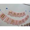 Happy Birthday Banner Pink Birthday Signs Party Supplies Garland Decorations Nursery Hanging Decor (Soft Pink)