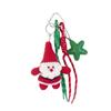 Weihnachten Weihnachtsmann Schlüsselanhänger DIY Häkel-Taschenanhänger 5-Punkt-Stern Anhänger Handgefertigtes Zubehör für Rucksack Geldbörse