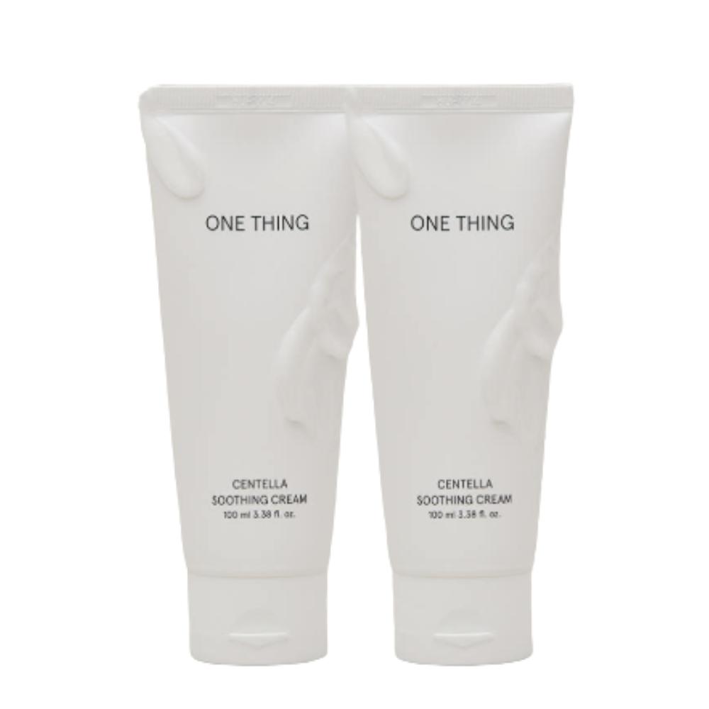 ONE THING Centella Asiatica Soothing Cream 100ml (Pack of 2) Deep Calming & Hydrating Moisturizer
