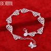 925 Sterling Silver Geometric Bracelet Wedding Fashion Jewelry