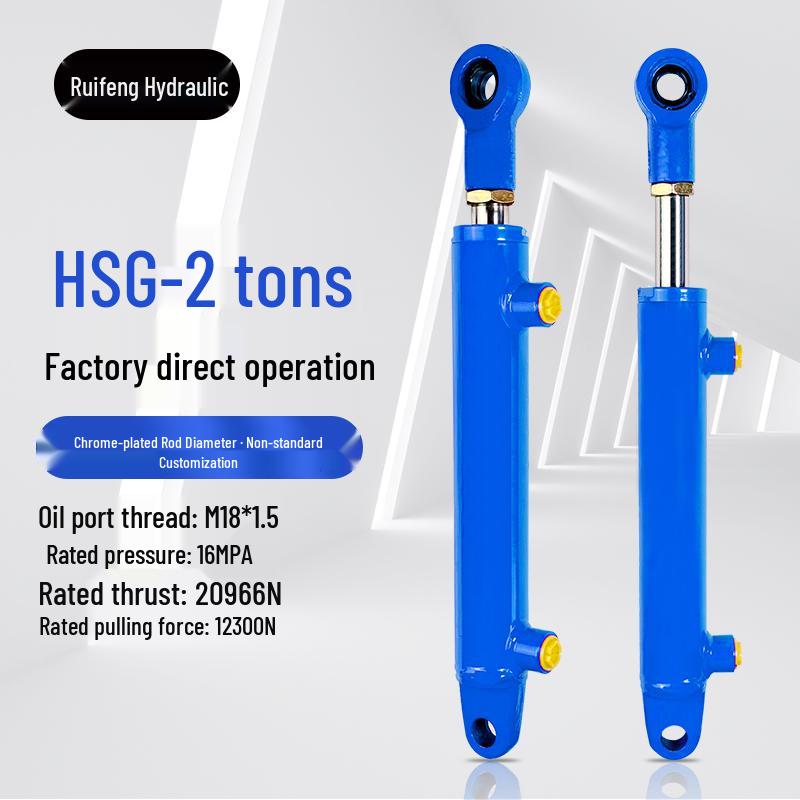 2-Ton 40-Bore Small Single/Double-Acting Hydraulic Cylinder for Lifting and Engineering Applications