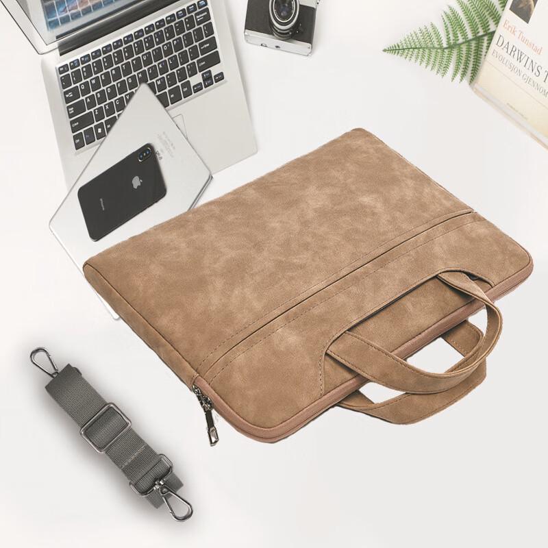 Minimalist PU Leather Laptop Handbag