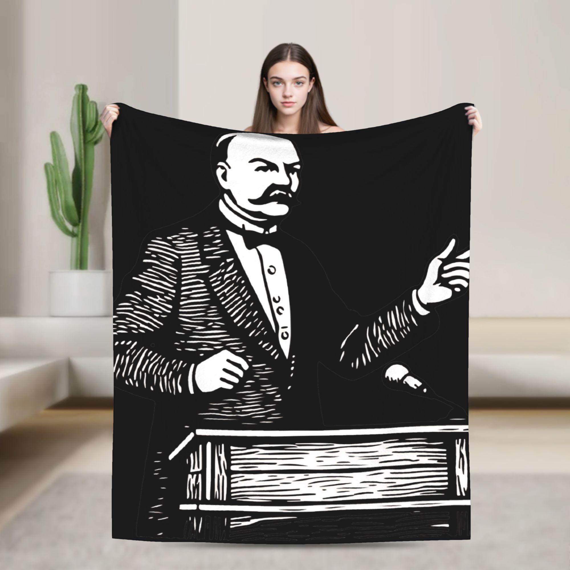 

Lenin Joseph Stalin Blankets Quality Warm Soft Throw Blanket Winter Boy Girl Bedroom Print Bedspread 75cmx90cm чёрный