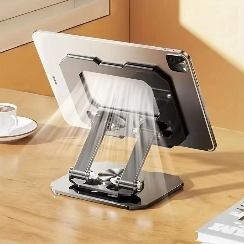 360° Rotatable Tablet Stand Adjustable Foldable Desktop Stand Holder Compatible For 4.7-12 Inch Tablet Phone Laptop Tablet