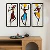 Wrought Iron African Dancer Wall Art, Boho Home Decor, Mid-Century Modern Metal Sculpture For Living Room