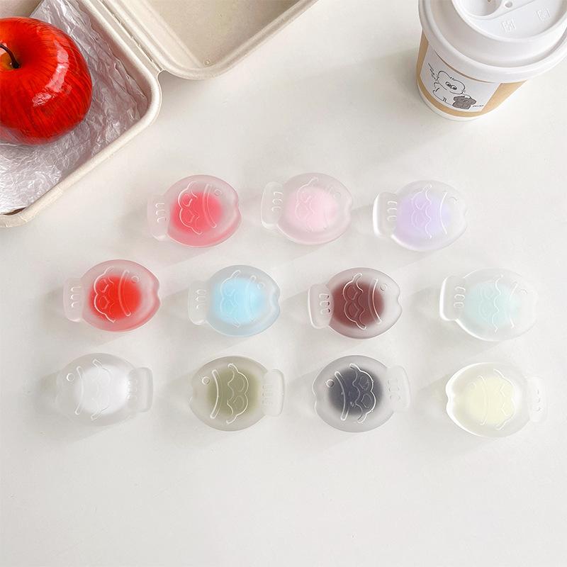 Transparent Matte Sandwich Color Snapper Burnt Mobile Phone Airbag Bracket Pasted Retractable Niche Creative Watch Drama