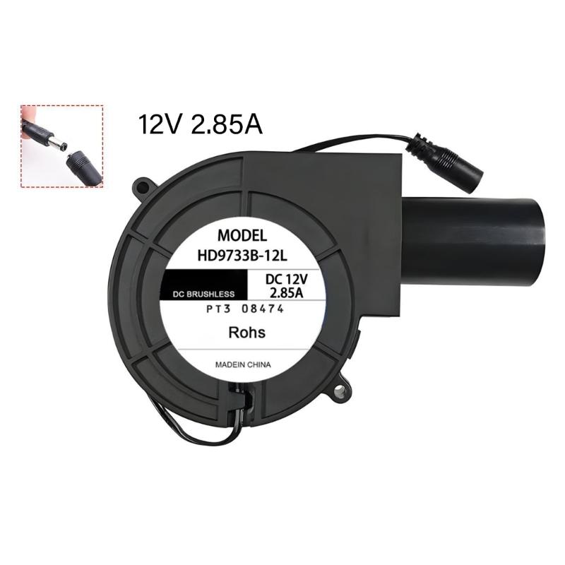 Wentylator odśrodkowy 5500 obr./min 12V Plastikowy do chłodzenia elektroniki kuchenki zewnętrznej i wentylacji budy dla zwierząt