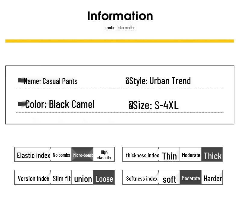 Jieleinuo Men's Splicing Design Loose Straight-Leg Casual Pants