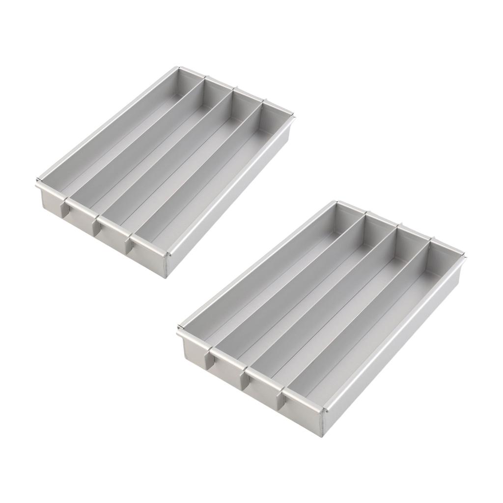 Aluminiowa Forma do Ciasta Battenberg z Wyjmowanymi Przegródkami Równomierne Rozprowadzanie Ciepła Formy do Ciasta na Precyzyjne Prostokątne Ciasta