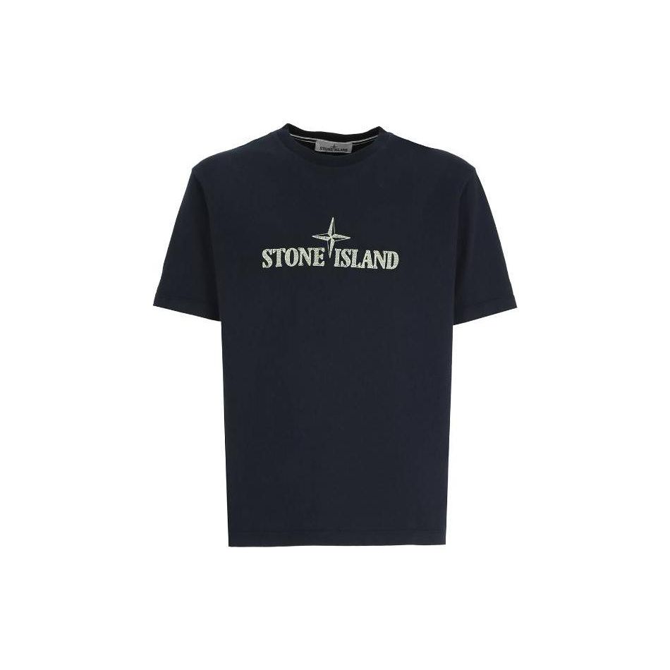 

Stone Island Ss23 Letter Logo Printed Crew Neck Short Sleeve T-Shirt Men Tops Navy-Blue 781521579-V0020 XXL