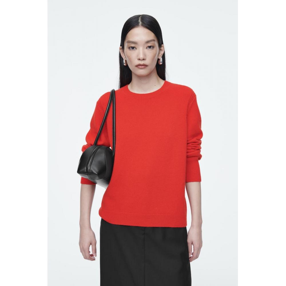 

Японський светр із чистого кашеміру bright red/XS