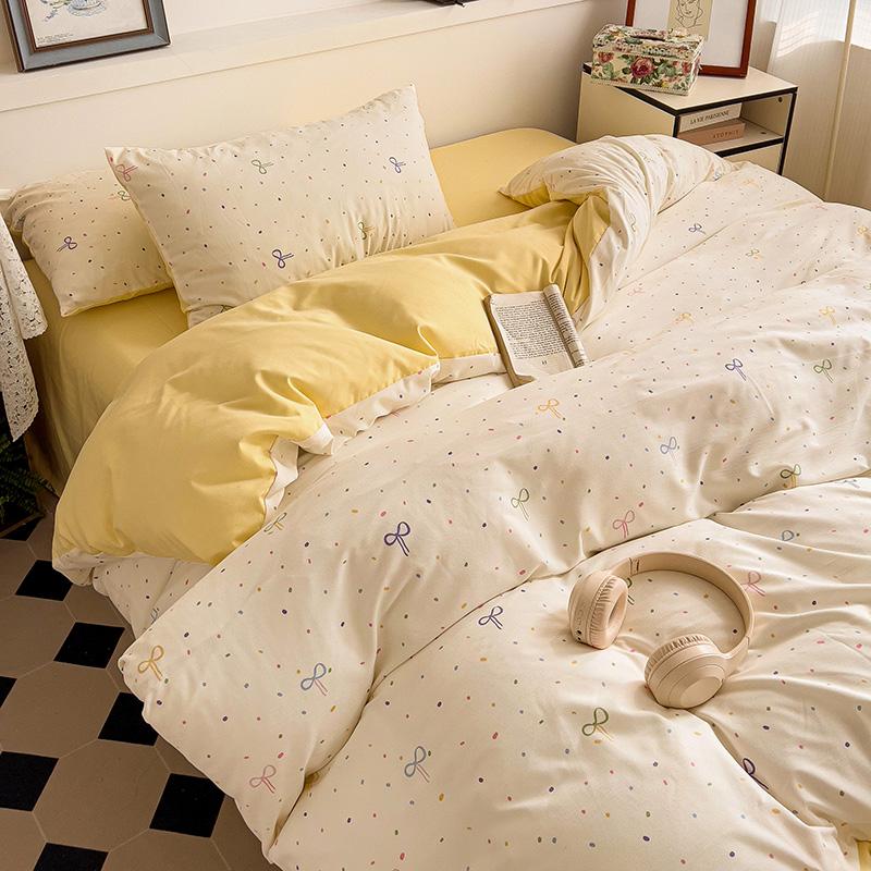 Ins Pink Flowers Bedding Set Flat Bed Sheet Duvet Cover Twin Full Queen Nordic Bed Linen Boy Girl Bedding Sets Floral Princess