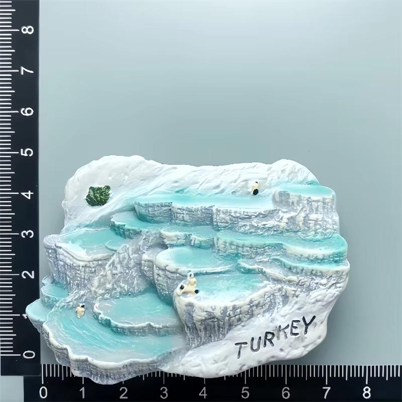 

Turkey Travelling Souvenirs Pamukkale Fridge Magnets Hot Spring Vacation Resorts Fridge Magnetic Stickers Wedding Gifts Decor