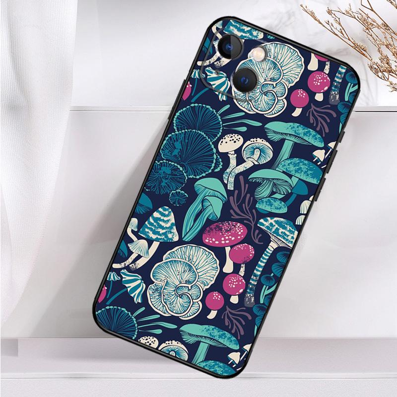 Psychedelic Mushrooms Florals Shockproof Case For iPhone 17 15 16 Pro Max 11 14 Plus 12 13 Mini 16e 17 Air Phone Cover