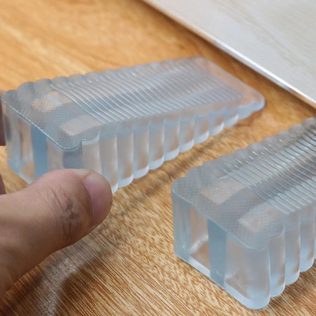 Silicone Door Stop Wedge Safety Stoppers Reusable Shock Absorbent Home Office Anti-Folder Hand Door Stopper Anti-collision Stop