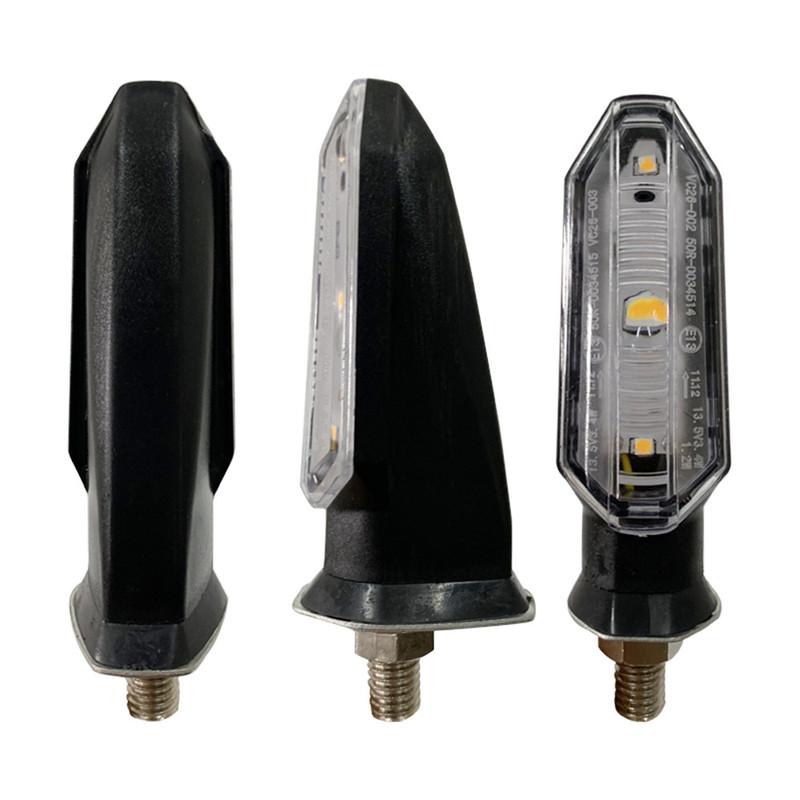Motorcycle LED E13 Mark Turn Signals Indicator Flashing Light Blinker Universal for all M10 Bolt for Honda/Kawasaki/Yamaha