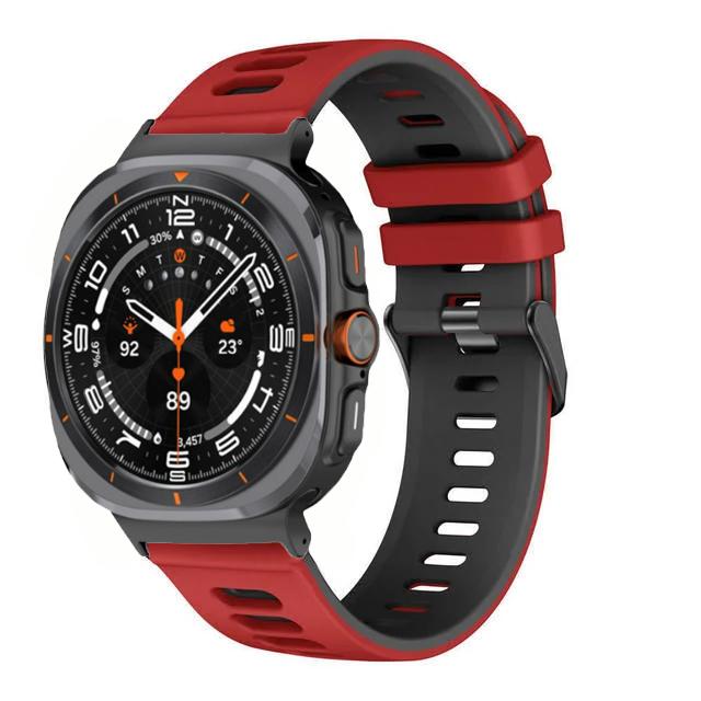 Two-tone Silicone Strap for Samsung Galaxy Watch Ultra 47mm Band Bracelet Wristband for Samsung Galaxy Watch 8 Ultra Belt Correa